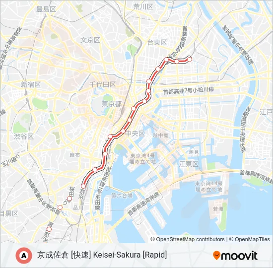 浅草線 ASAKUSA LINE  Line Map