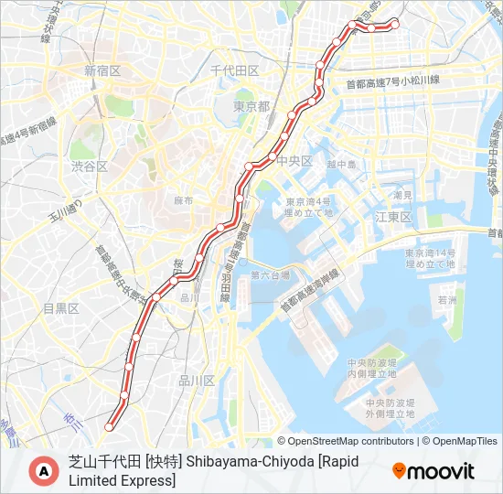 浅草線 ASAKUSA LINE  Line Map