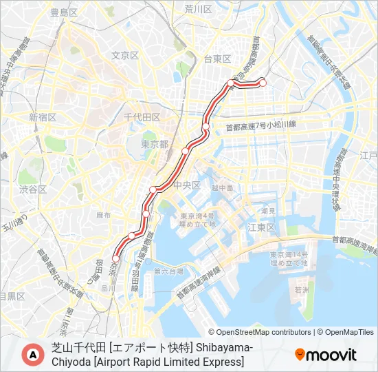 浅草線 ASAKUSA LINE  Line Map
