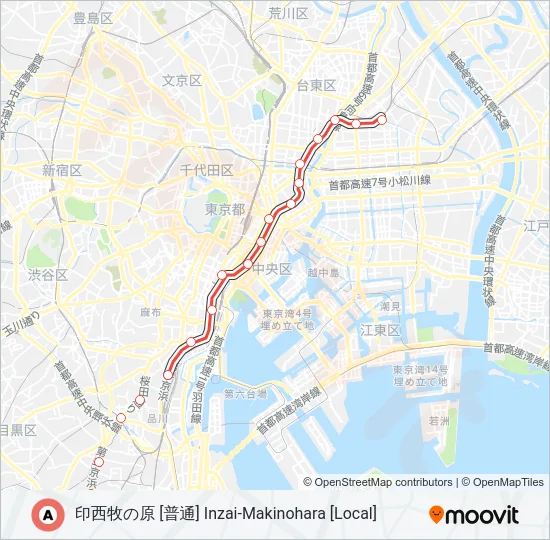浅草線 ASAKUSA LINE  Line Map
