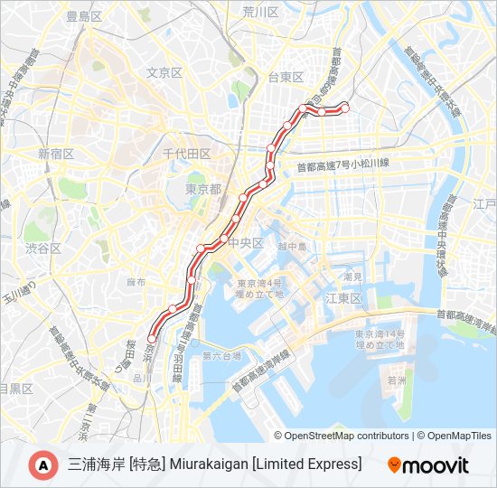 浅草線 ASAKUSA LINE  Line Map