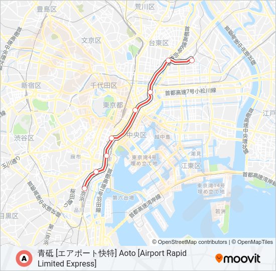 浅草線 ASAKUSA LINE  Line Map