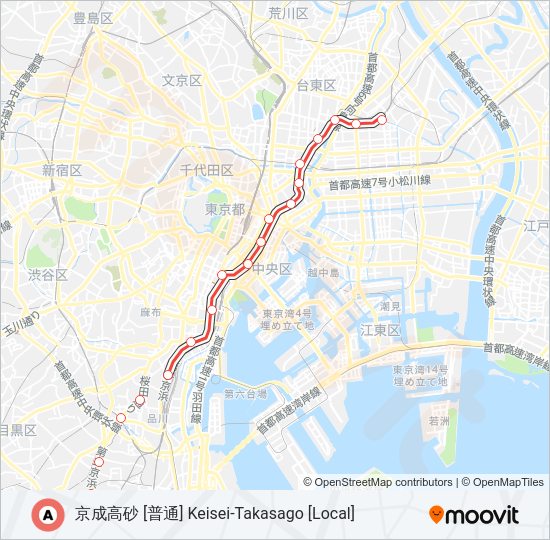 浅草線 ASAKUSA LINE  Line Map