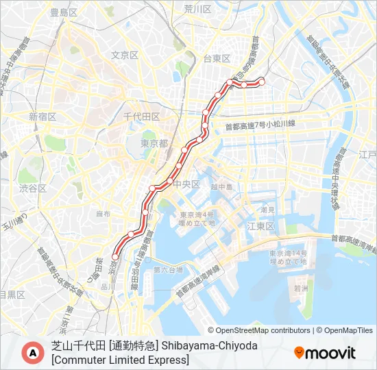 浅草線 ASAKUSA LINE  Line Map