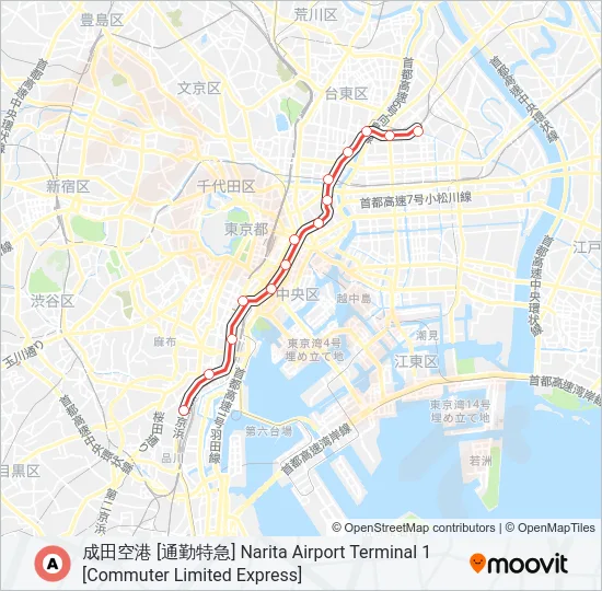浅草線 ASAKUSA LINE  Line Map