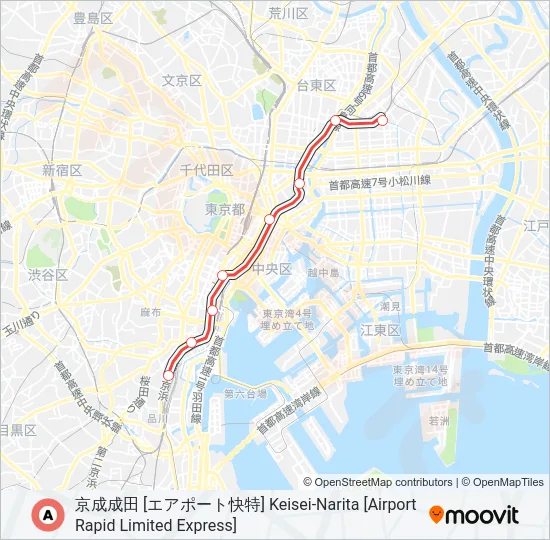 浅草線 ASAKUSA LINE  Line Map
