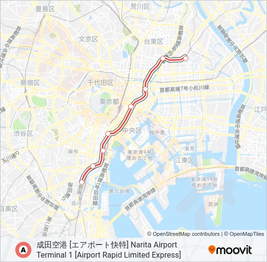 浅草線 ASAKUSA LINE  Line Map