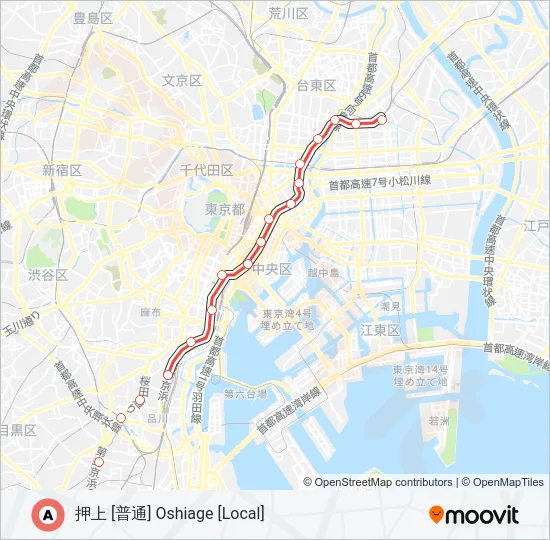 浅草線 ASAKUSA LINE  Line Map