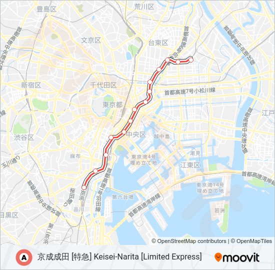 浅草線 ASAKUSA LINE  Line Map