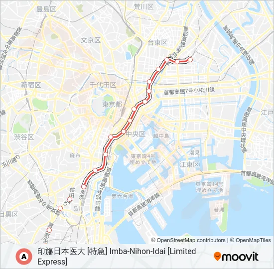 浅草線 ASAKUSA LINE  Line Map