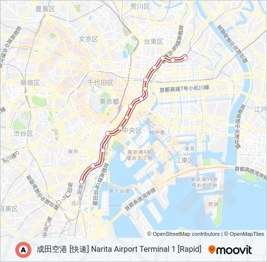 浅草線 ASAKUSA LINE  Line Map