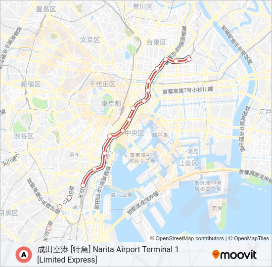 浅草線 ASAKUSA LINE  Line Map