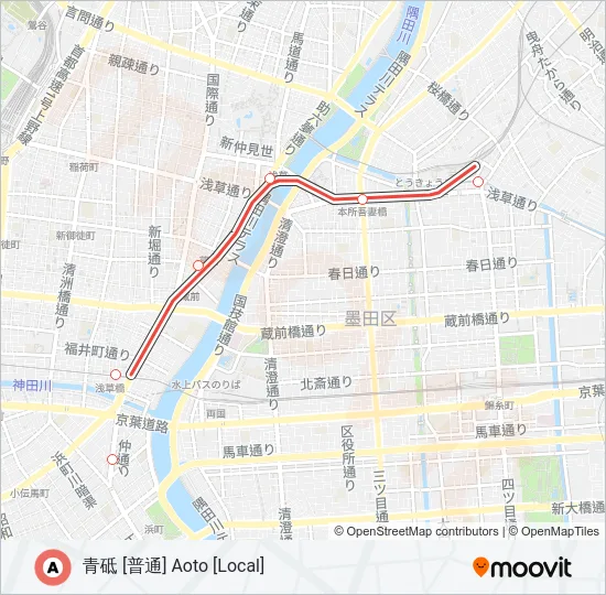浅草線 ASAKUSA LINE  Line Map