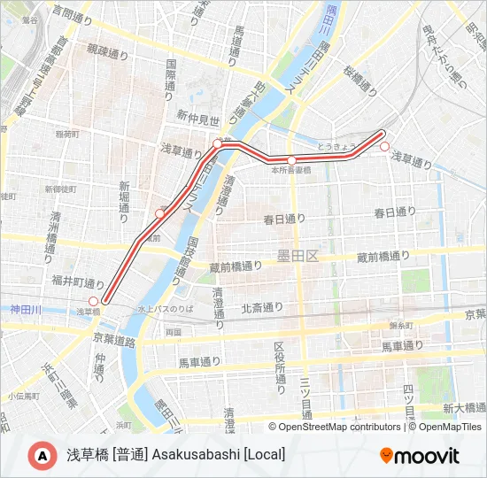 浅草線 ASAKUSA LINE  Line Map