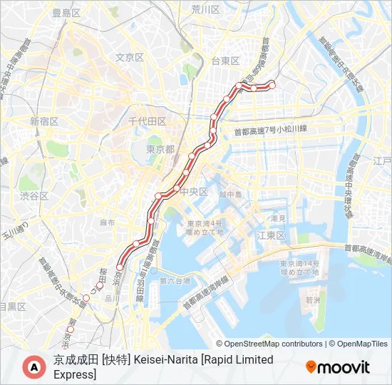 浅草線 ASAKUSA LINE  Line Map