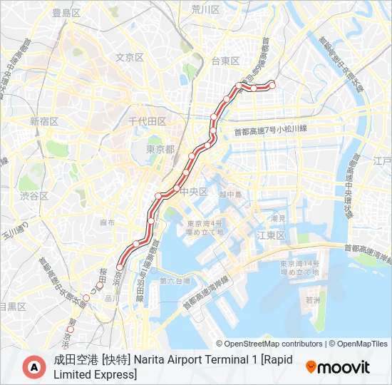 浅草線 ASAKUSA LINE  Line Map