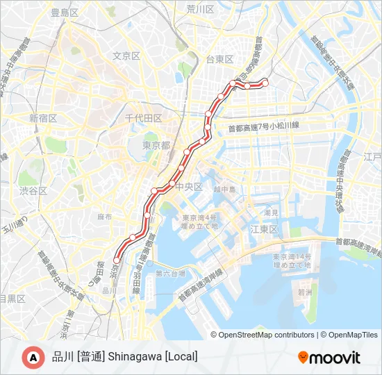 浅草線 ASAKUSA LINE  Line Map