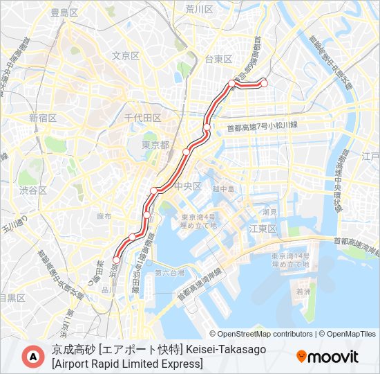 浅草線 ASAKUSA LINE  Line Map