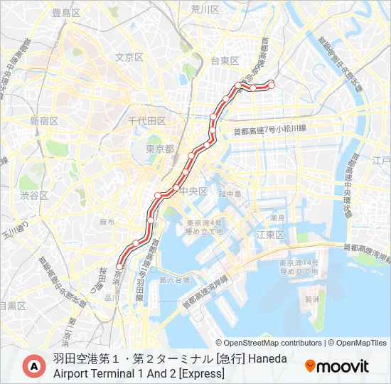 浅草線 ASAKUSA LINE  Line Map