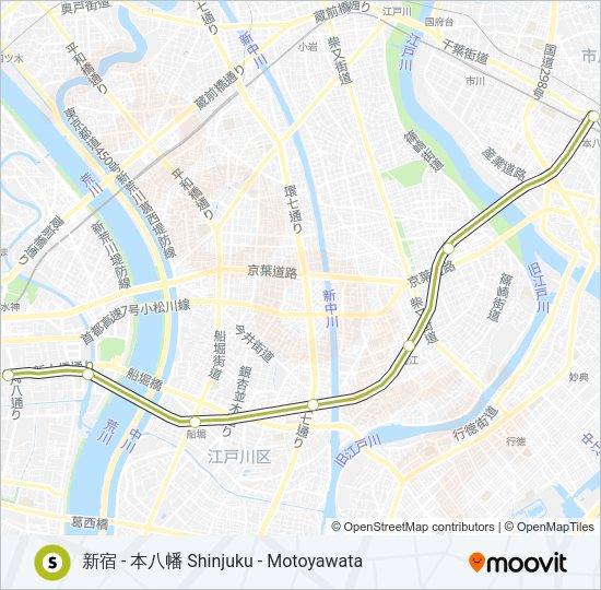 新宿線 SHINJUKU LINE  Line Map