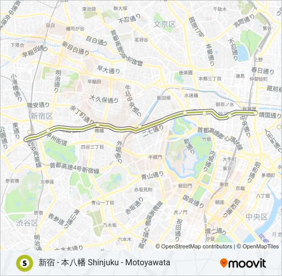 新宿線 SHINJUKU LINE  Line Map