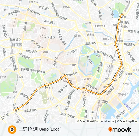 銀座線 GINZA LINE  Line Map