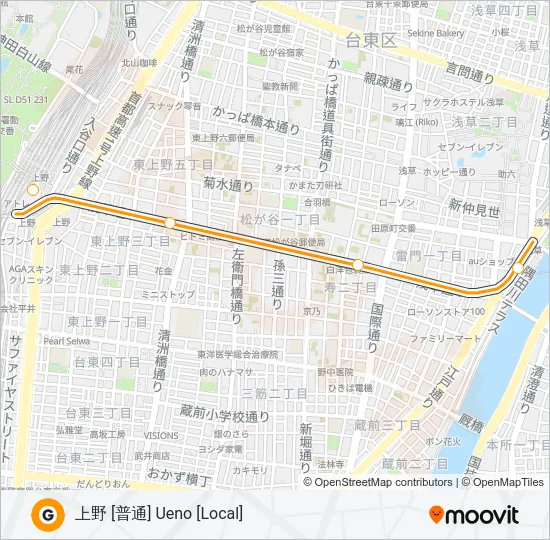 銀座線 GINZA LINE の路線図