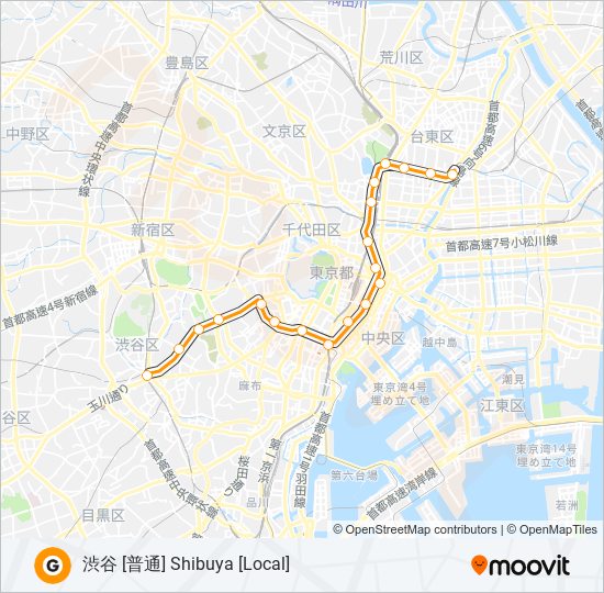 銀座線 GINZA LINE metro Line Map