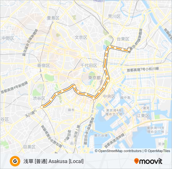 銀座線 GINZA LINE 地下鉄 - メトロの路線図