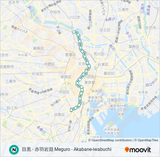 南北線 NAMBOKU LINE 地下鉄 - メトロの路線図