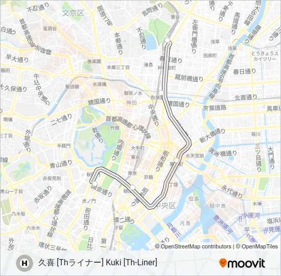 日比谷線 HIBIYA LINE  Line Map