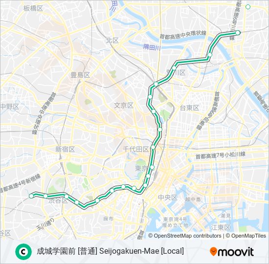 千代田線 CHIYODA LINE metro Line Map