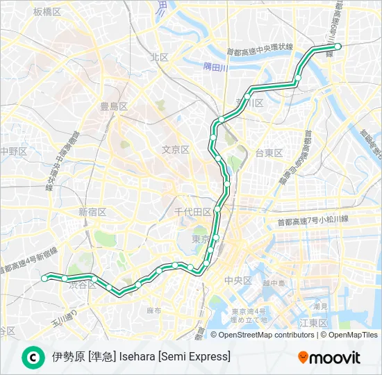 千代田線 CHIYODA LINE  Line Map