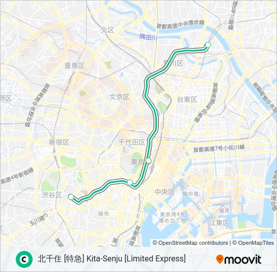 千代田線 CHIYODA LINE  Line Map