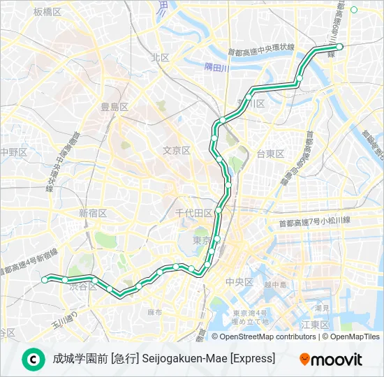 千代田線 CHIYODA LINE  Line Map