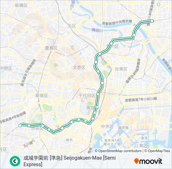 千代田線 CHIYODA LINE  Line Map
