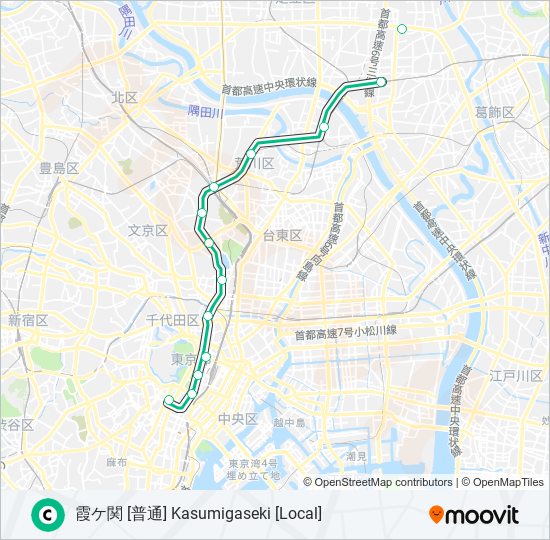 千代田線 CHIYODA LINE metro Line Map