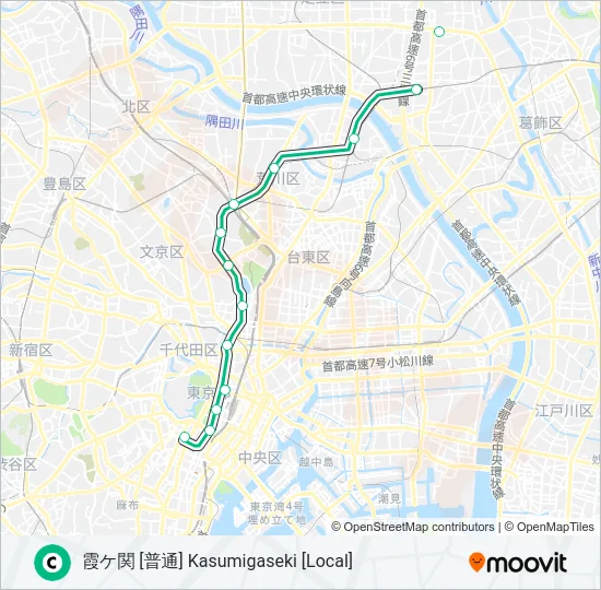 千代田線 CHIYODA LINE  Line Map