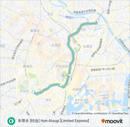 千代田線 CHIYODA LINE  Line Map