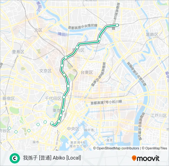 千代田線 CHIYODA LINE  Line Map