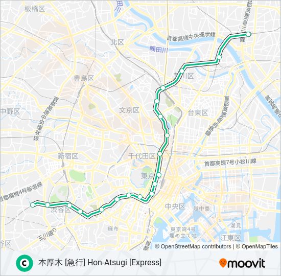 千代田線 CHIYODA LINE metro Line Map