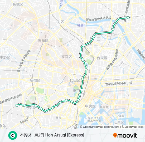 千代田線 CHIYODA LINE  Line Map