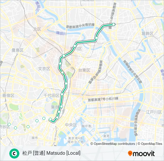 千代田線 CHIYODA LINE  Line Map