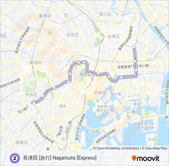 半蔵門線 HANZOMON LINE  Line Map