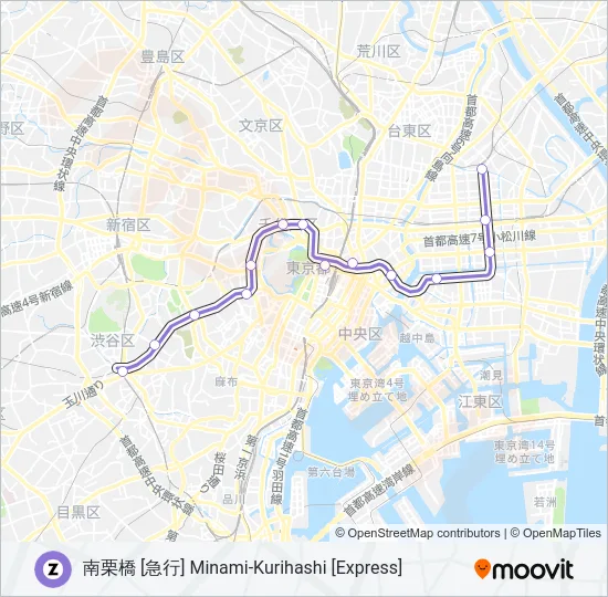 半蔵門線 HANZOMON LINE  Line Map
