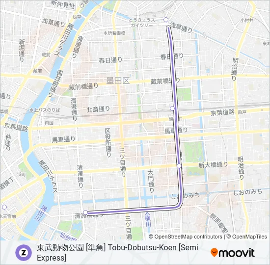 半蔵門線 HANZOMON LINE  Line Map