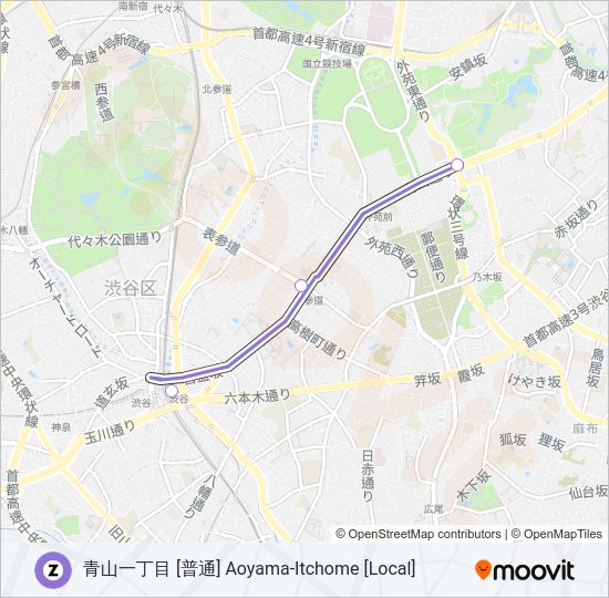 半蔵門線 HANZOMON LINE  Line Map