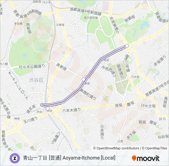 半蔵門線 HANZOMON LINE  Line Map