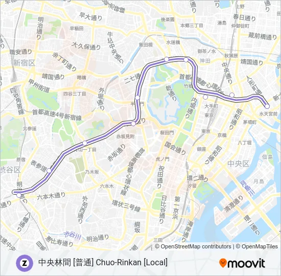 半蔵門線 HANZOMON LINE  Line Map