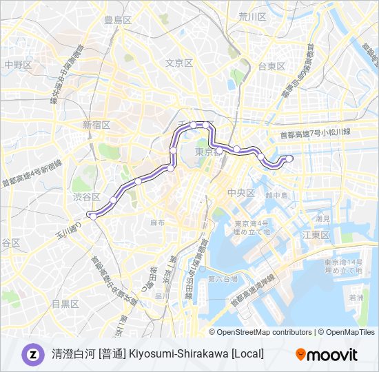 半蔵門線 HANZOMON LINE metro Line Map